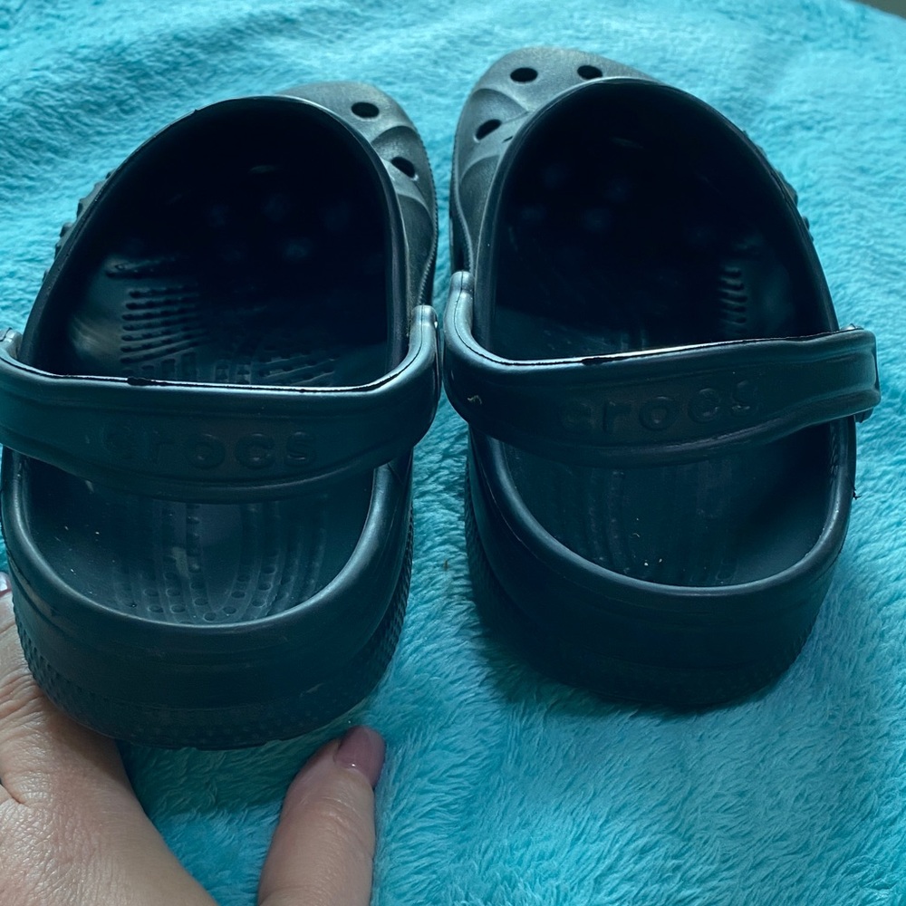 CROCS classic black shoes W8 M6 mules clogs - Picture 6 of 6